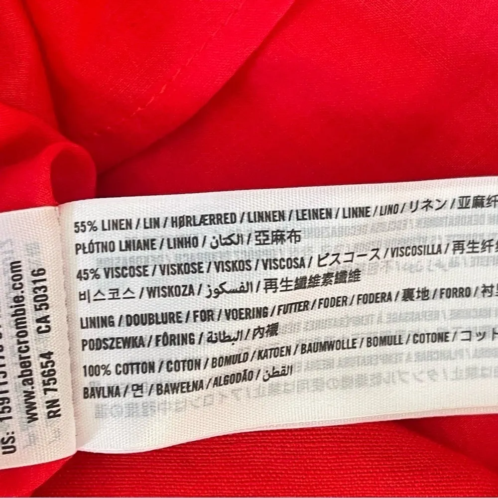 Abercrombie & Fitch Women’s Red Lined Dress Size 2 Off The Shoulders Cocktail - Image 10