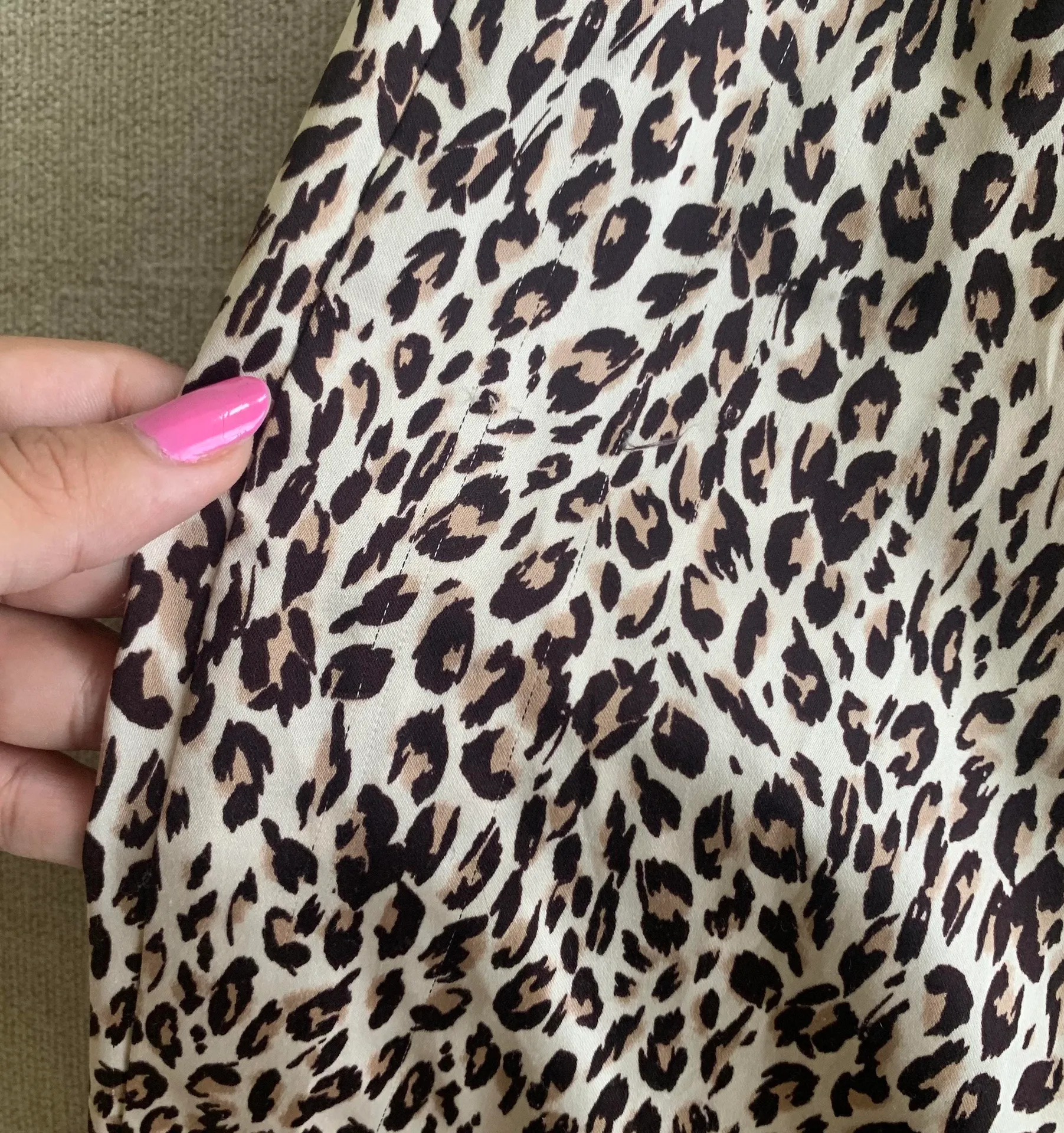 Apt. 9 Satin Leopard Print pajama set oversized button Down   - Image 6