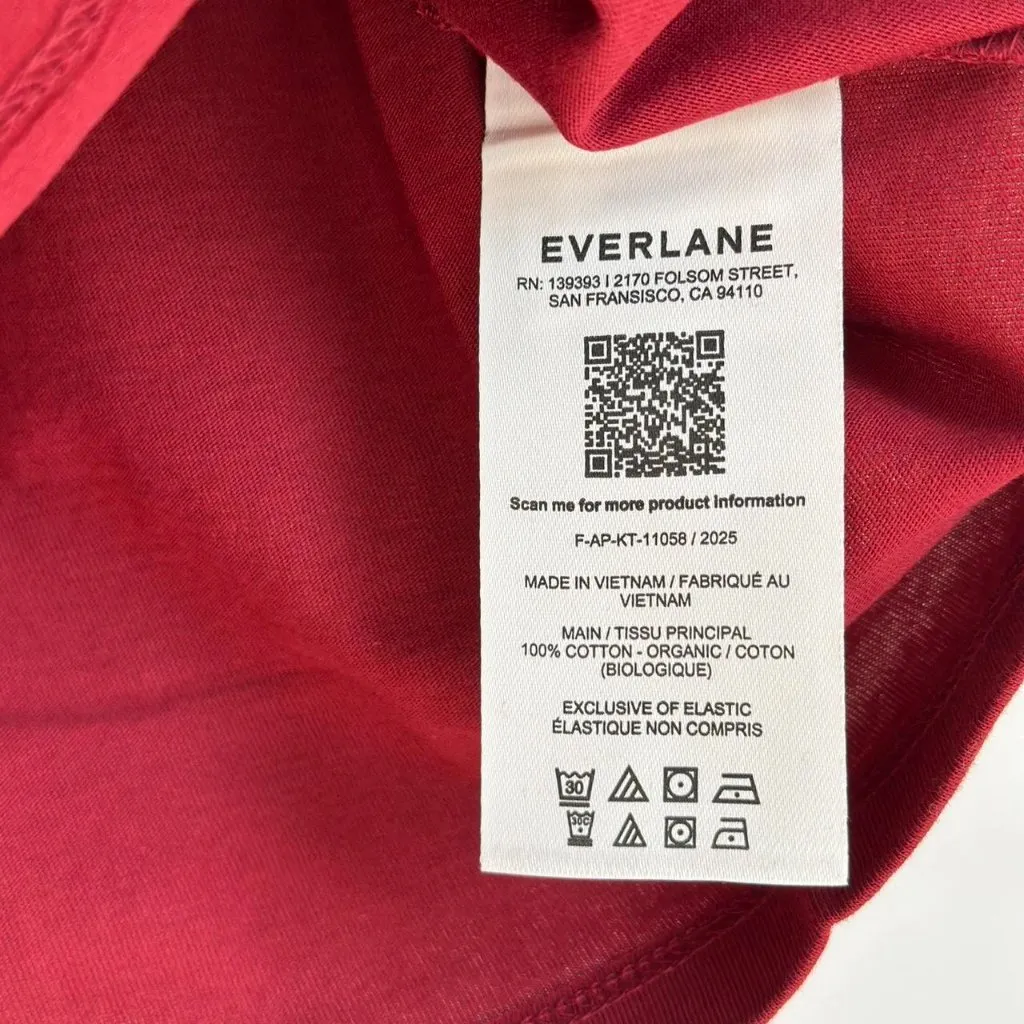 Everlane The Box Cut Tee in Essential Cotton in Merlot, Size Small - Image 7