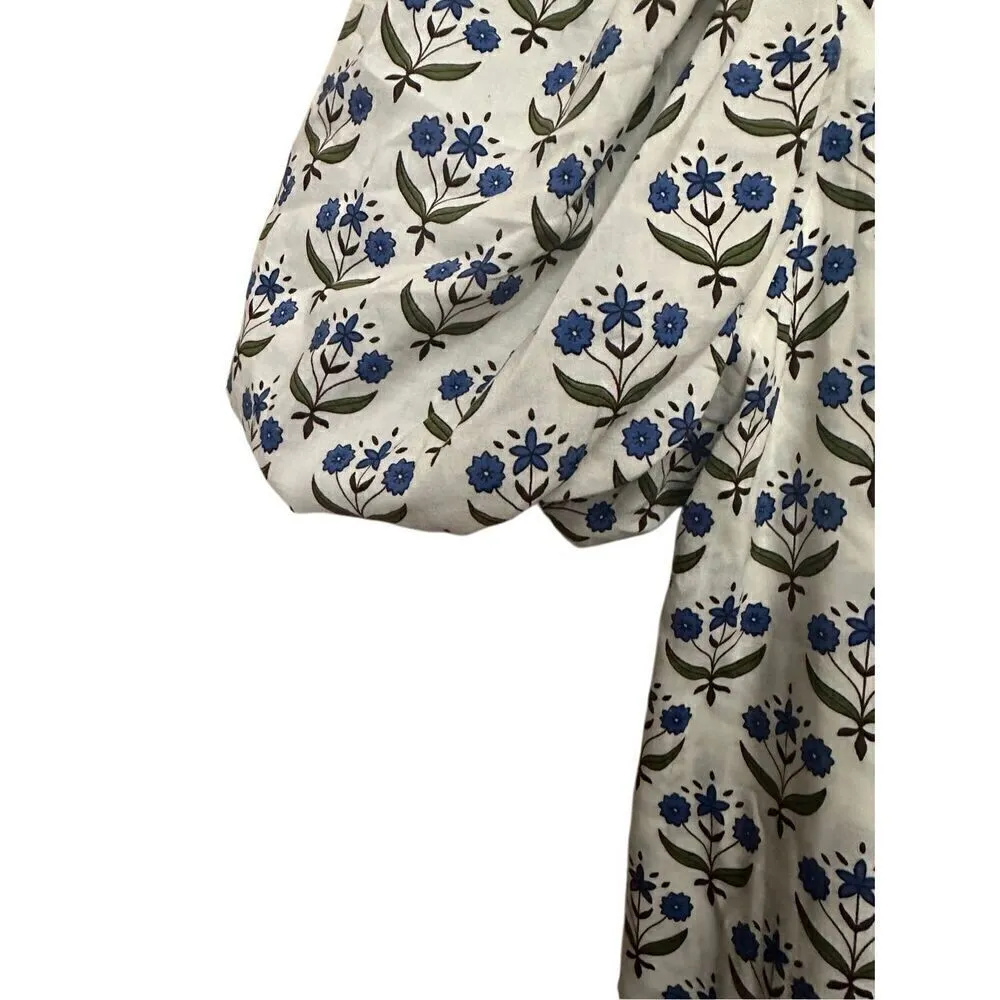 Misa Los Angeles Georgia Mini Dress Floral Print Cotton Rayon Ruffle Hem  Size: - Image 6