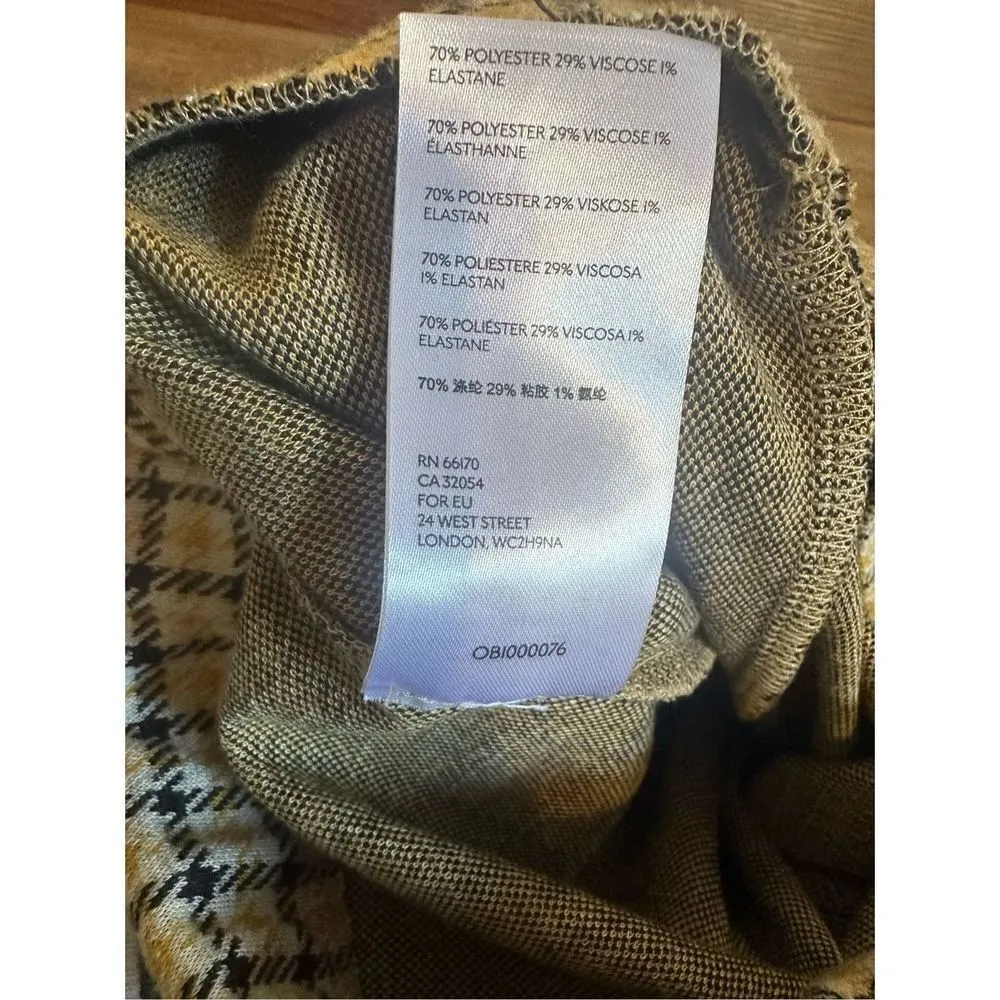 Urban Outfitters - High Rise Kick Flare Pants XS yellow black plaid - Image 8