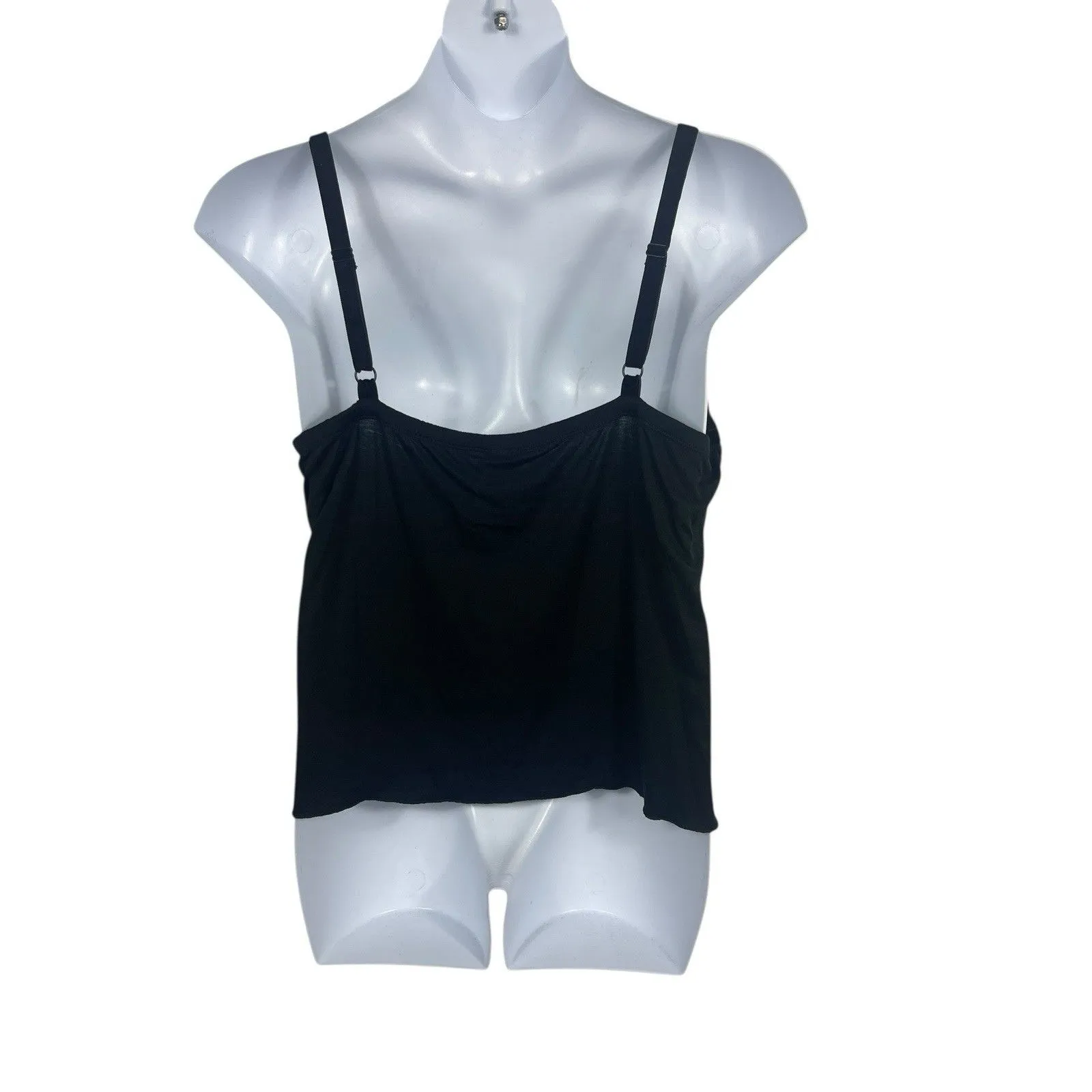 Merona Women’s 16/18W Black Velvet Burnout Babydoll Spaghetti Strap Tank Top NWT - Image 3