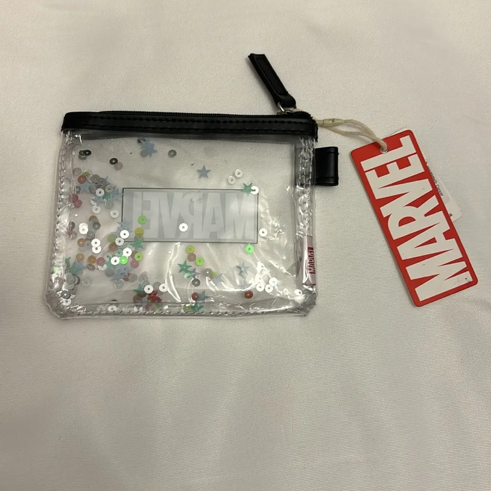 Miniso Marvel PVC Coin Purse Sequin Accents Space - Image 3