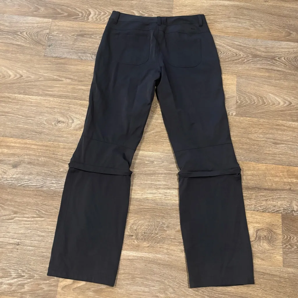 REI Women’s Convertible Hiking Pants Black Stretch Outdoor Trail Zip - Image 2