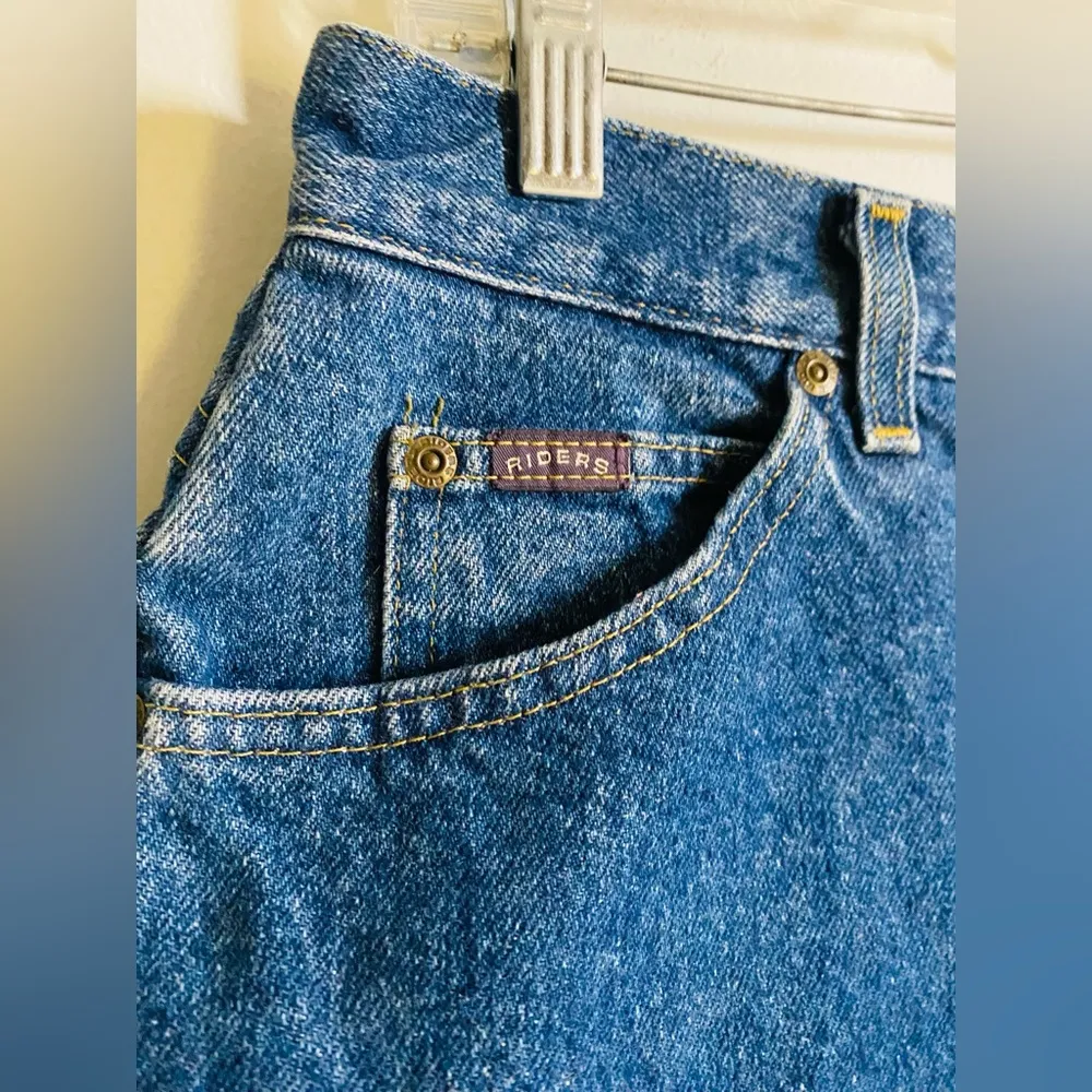 Vintage riders by Lee Jeans blue denim cut off shorts - Image 2