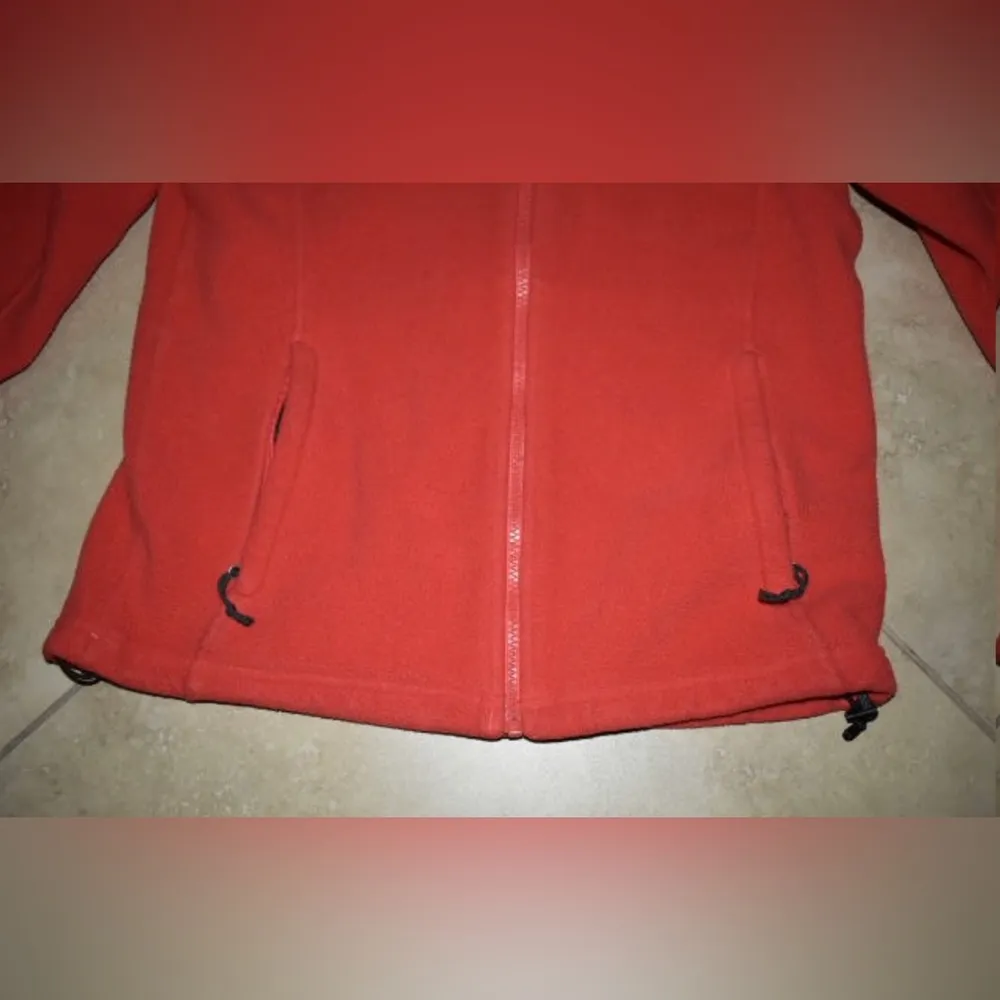 Womens Vintage Size Small Red The North Face Zipper Sweatshirt Fleece Jacket - Image 4