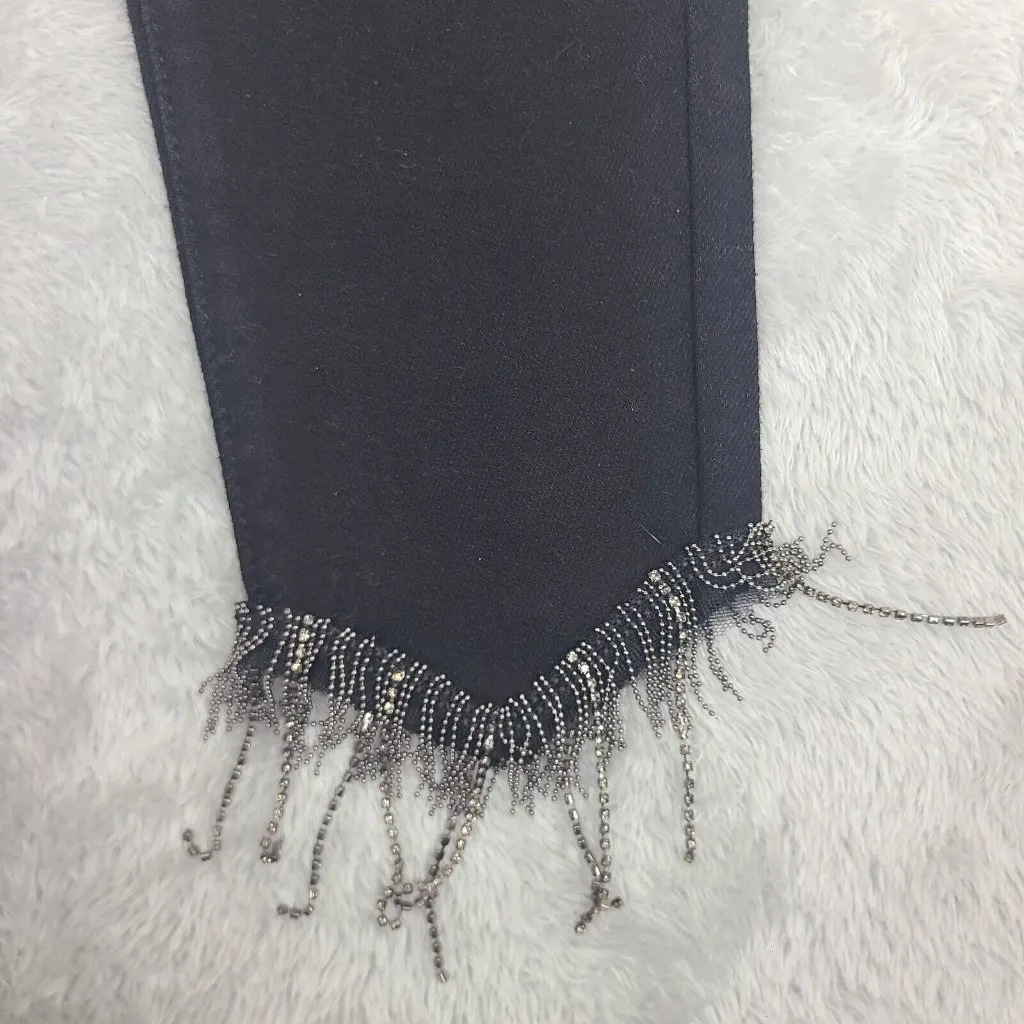 Risen Women's High Rise Crossover Jeans Black Size 0/24 Waist Size‎ 24 - Image 7