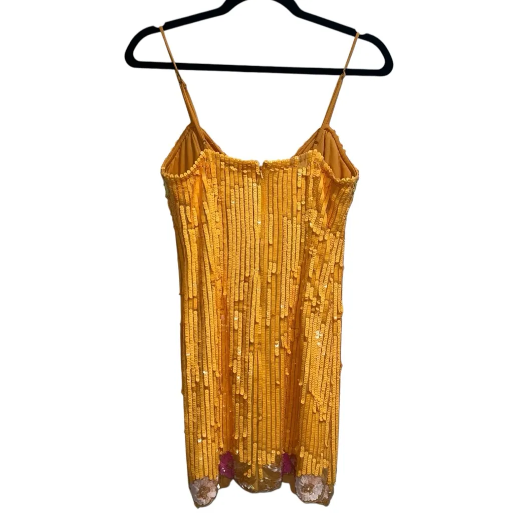 Majorelle Cal Flower Embellished Mini Dress In Sherbert Orange - Image 8