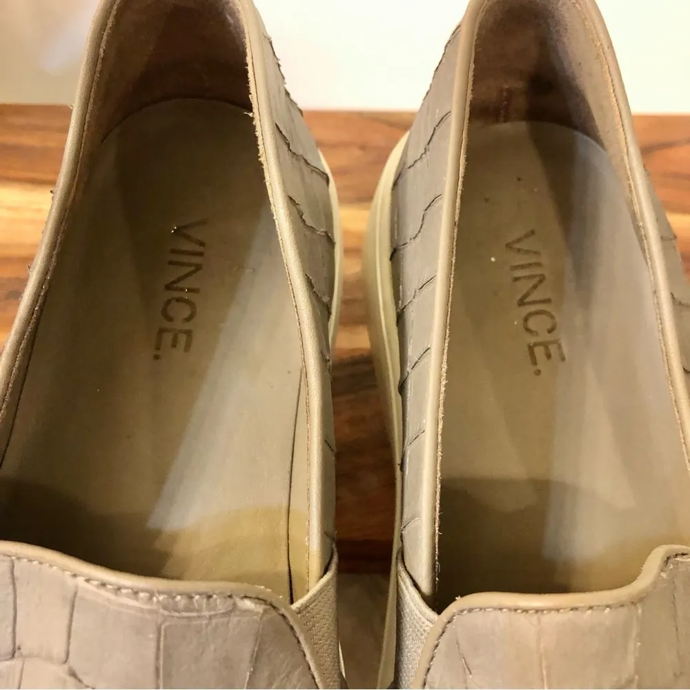 VINCE Blair Alligator Croc Embossed Slip On Sneaker - Image 7