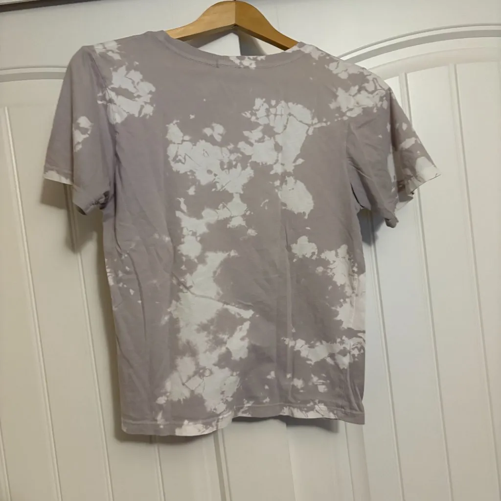 CHRLDR Cheerleader Tie Dye T Shirt XS Xtra Small Skull Graphic Star Eyes Purple - Image 3