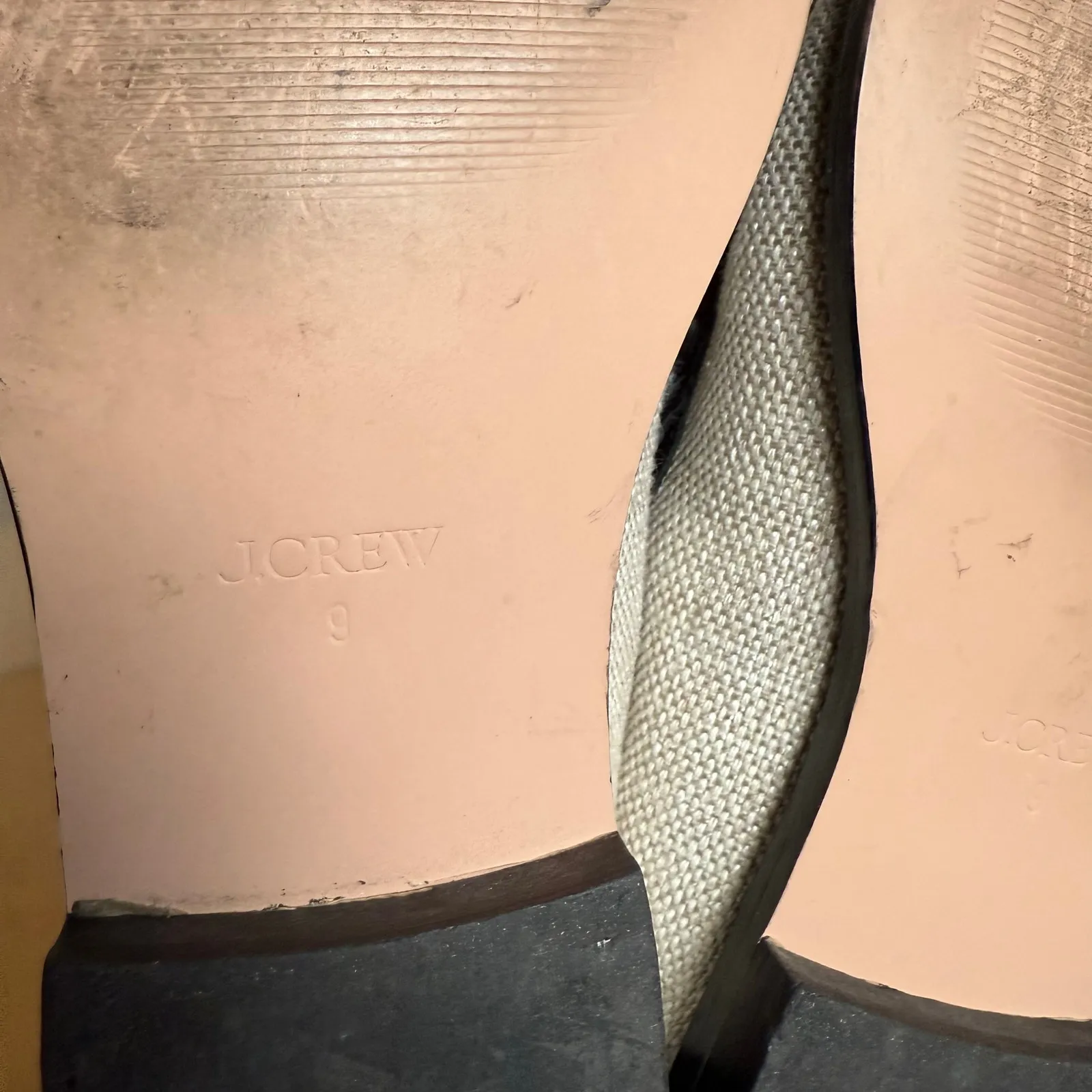 J.Crew Black Cream Winona Penny Loafer In Italian Linen & Leather Slip On Preppy Size 9 - Image 3