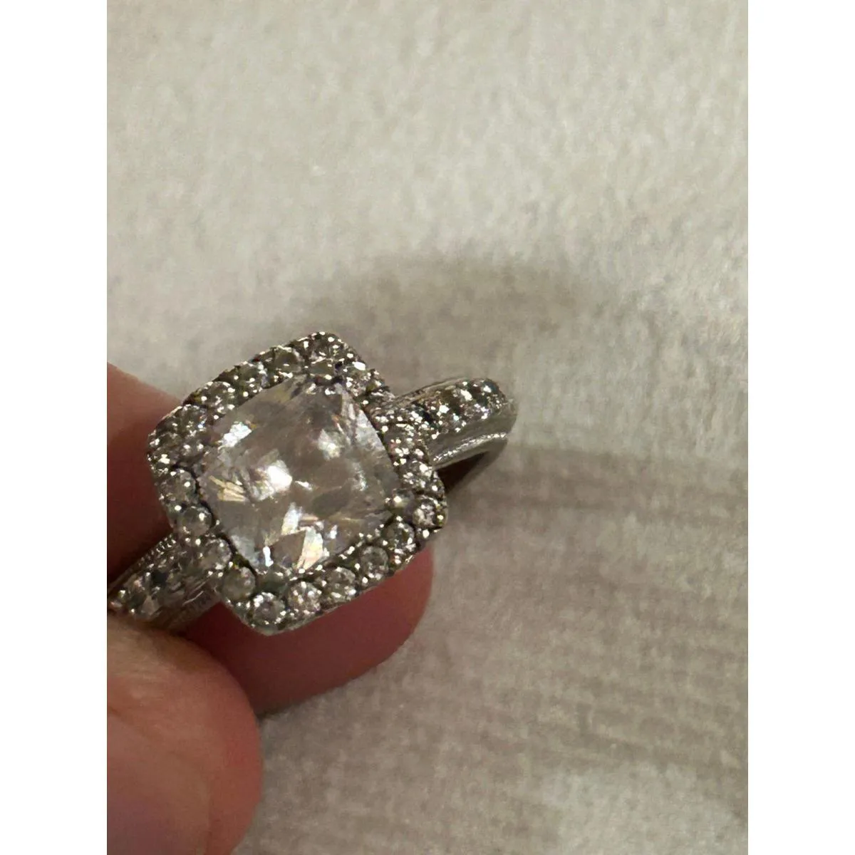 Ring band 925 sterling silver unique rare size 9 6.25g missing stone scrap - Image 6