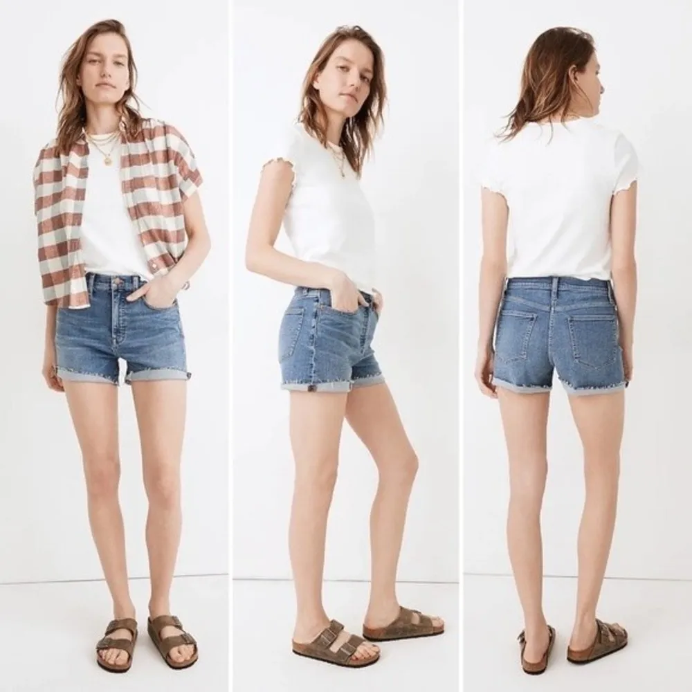 Madewell High-Rise Denim Tencel Shorts Quintell Wash Women’s Size 27 Jean Shorts - Image 15