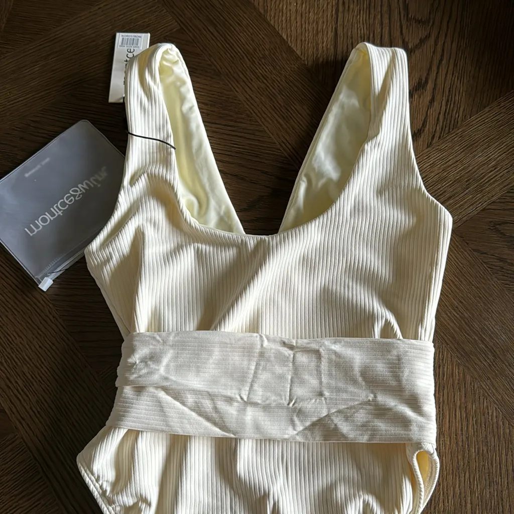 MONTCE SWIM Kim One Piece Swimsuit, Cream Rib, Large , BRAND NEW WITH TAG, $218 - Image 16