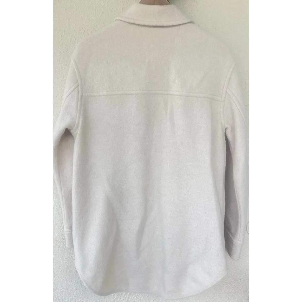 Wilfred Free Ganna Merino Wool Cream Shacket Jacket Shirt Birch Women’s Medium - Image 6