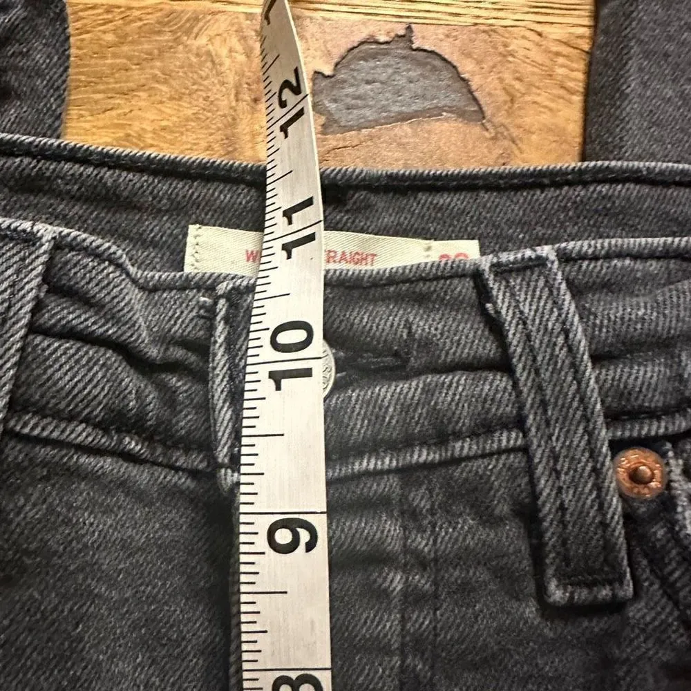 Levi wedgie button fly jeans 28 black - Image 12