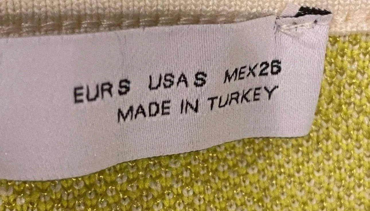 Lime Green Yellow Dress Shift Jacquard Floral Grandma Core S - Image 8