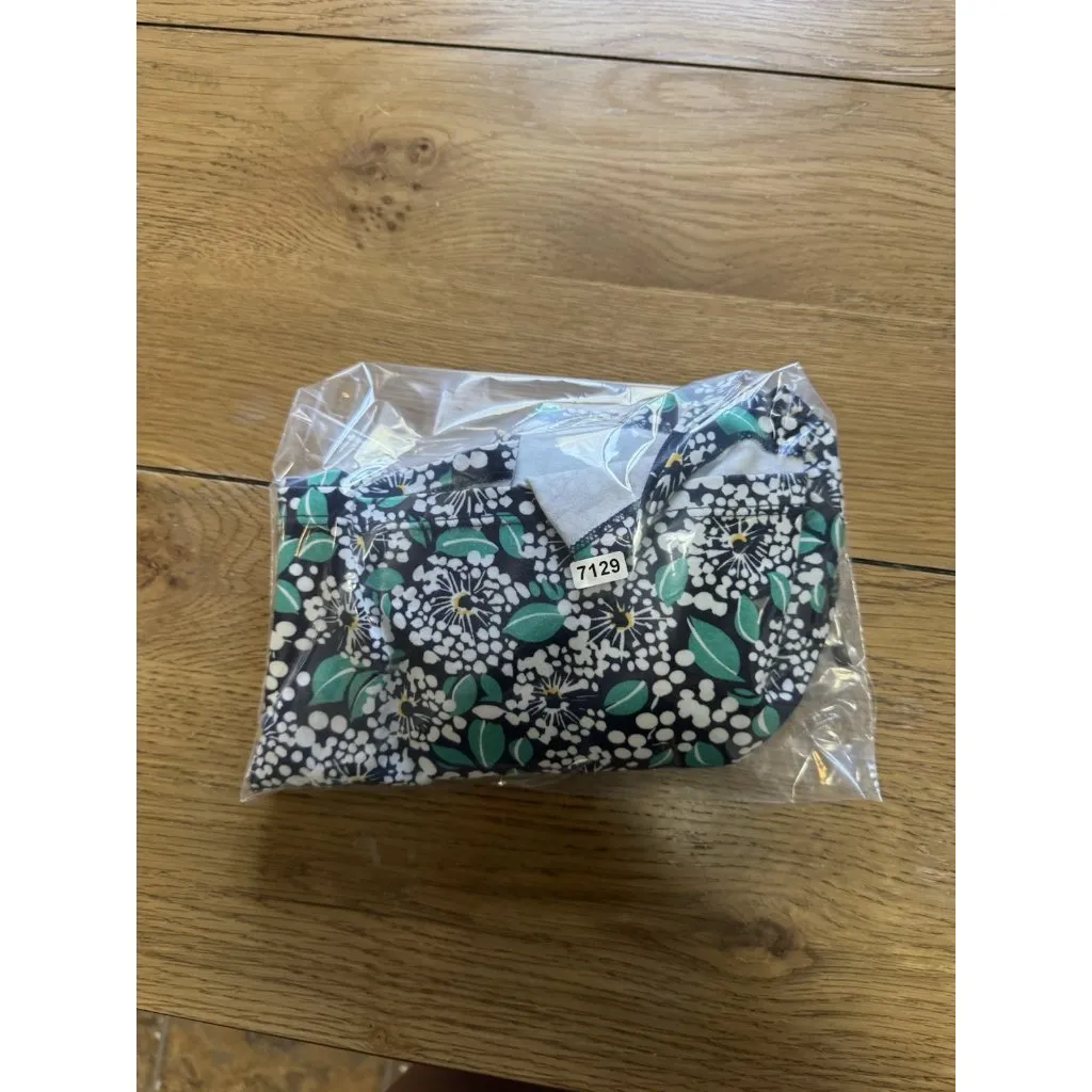 Lands' End Shirt Women Size M/P 10-12 Floral‎ Short Sleeve Polo Collar Classic - Image 12