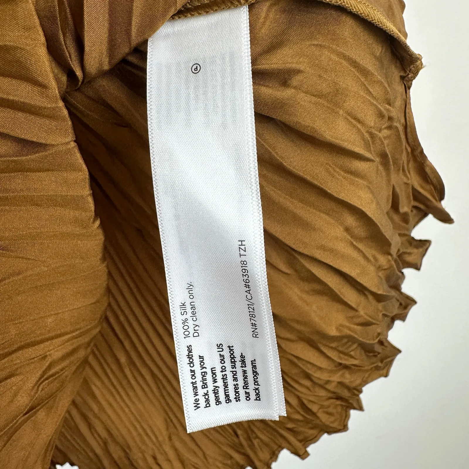 Eileen Fisher Crushed Crinkle Silk Cami Top Bronze Minimalist Relaxed XS NWT - Image 8