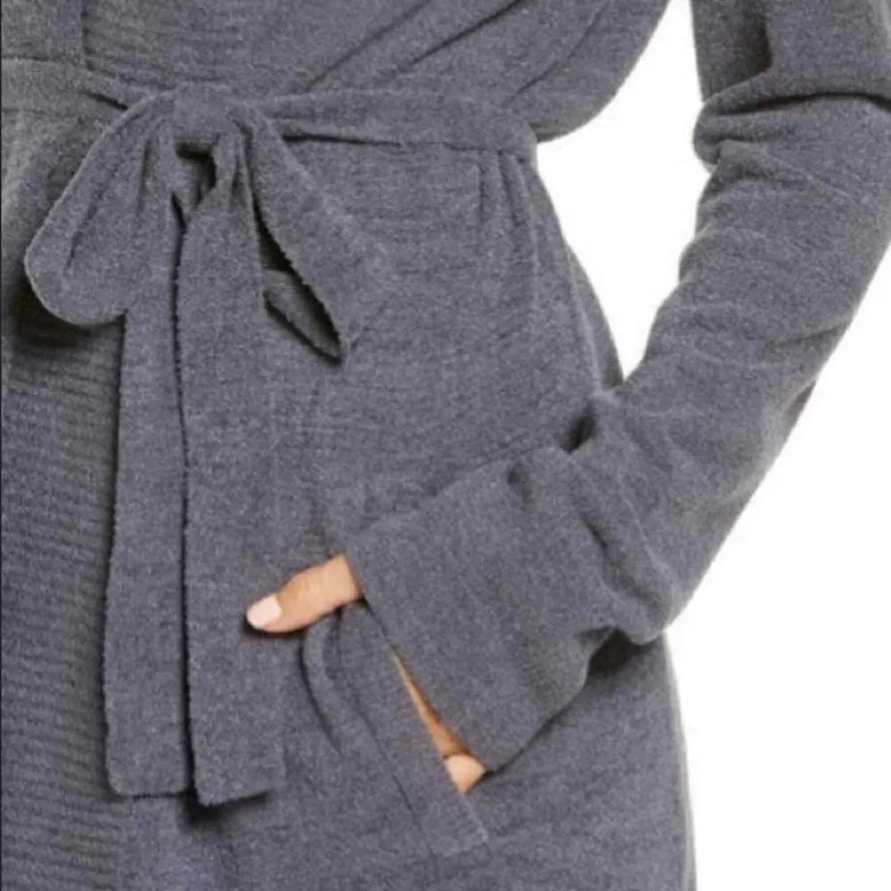 💕BAREFOOT DREAMS💕 CozyChic Drape Rib Cardigan Ultra Lite Pacific Blue L NWT - Image 7