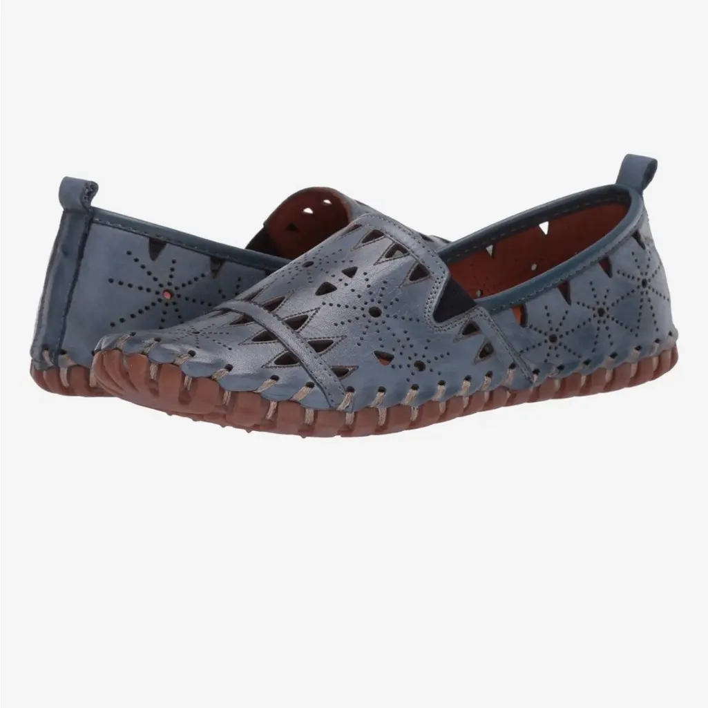 Spring Step Women’s Sz 38 / US 7.5 Fusaro Leather Loafer Shoes in Blue - Image 2