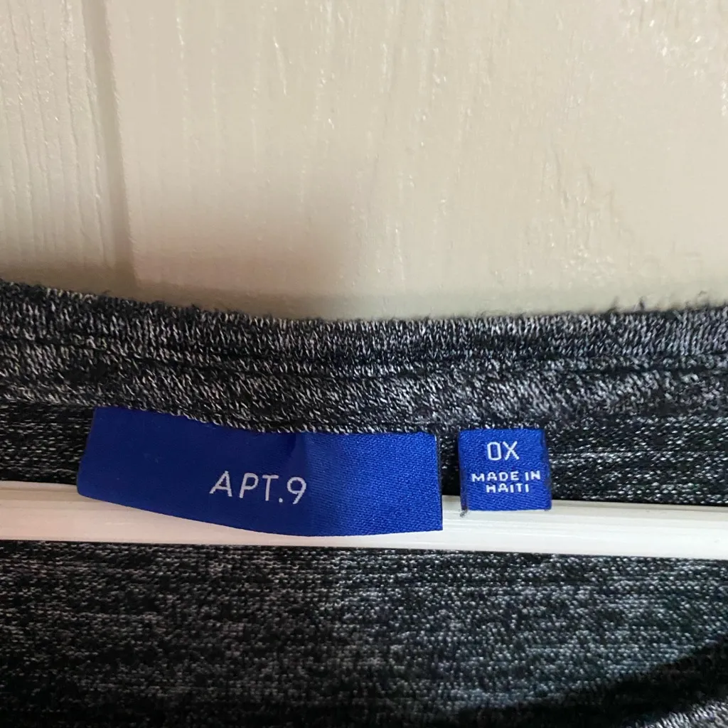 Apt. 9 Charcoal Long Sleeve Top - Image 2