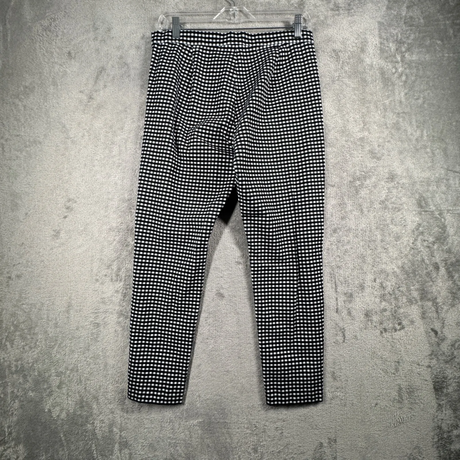 Banana Republic‎ Gingham Check Pants Black White Slim Ankle Trousers Womens 10 - Image 3