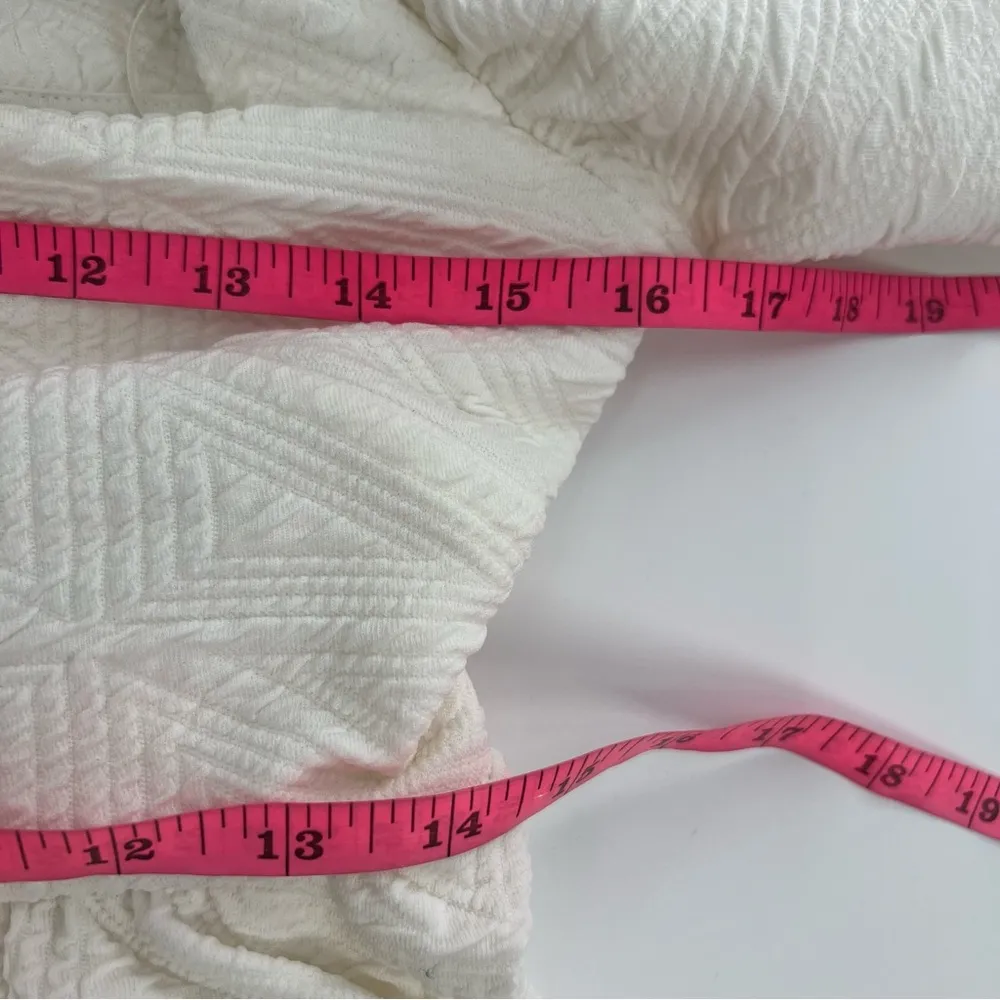 Free people violet puff sleeve tie back mini dress white sz S - Image 6