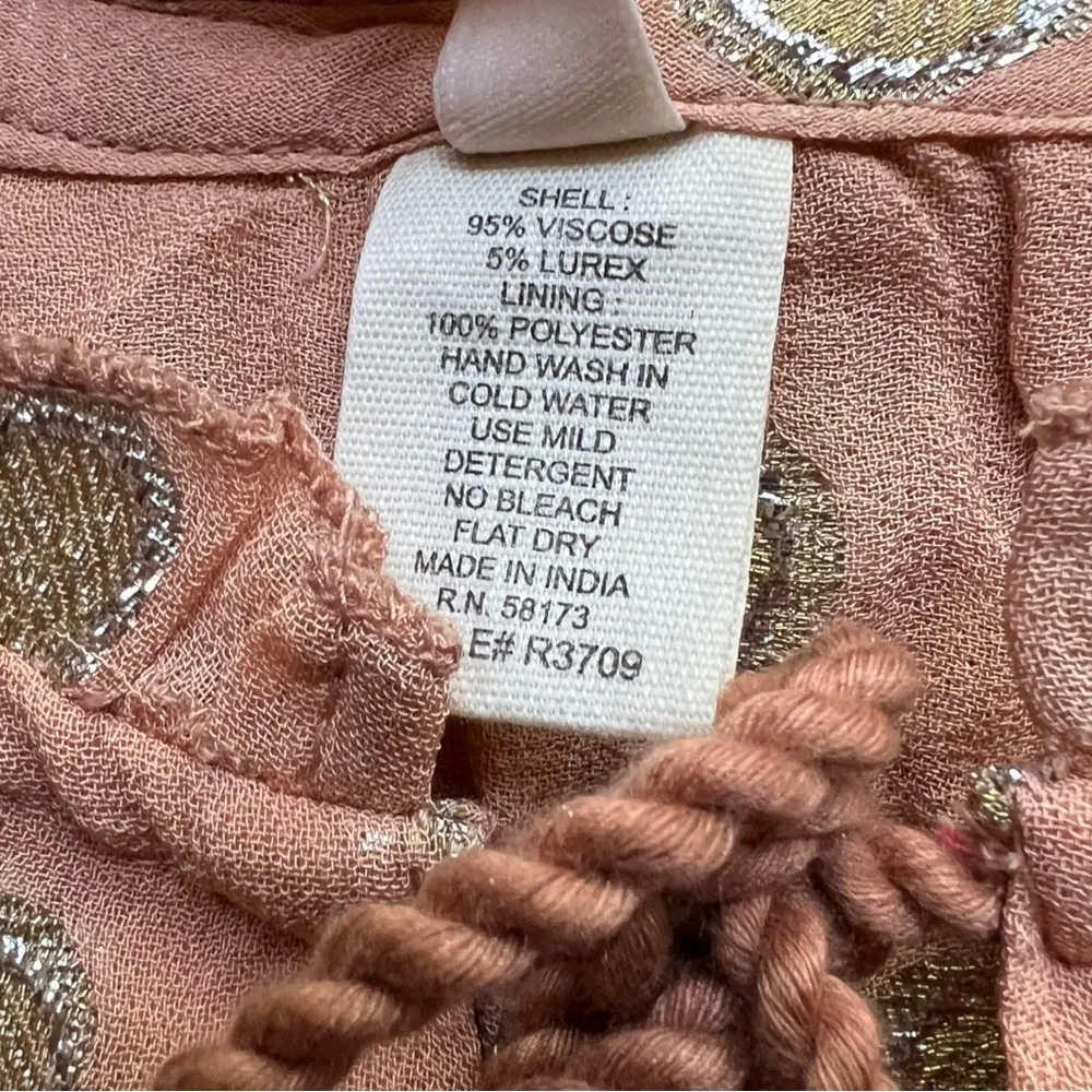 NEW Raga Kenna Womens Metallic Tiered Maxi Dress Size XS - Image 9