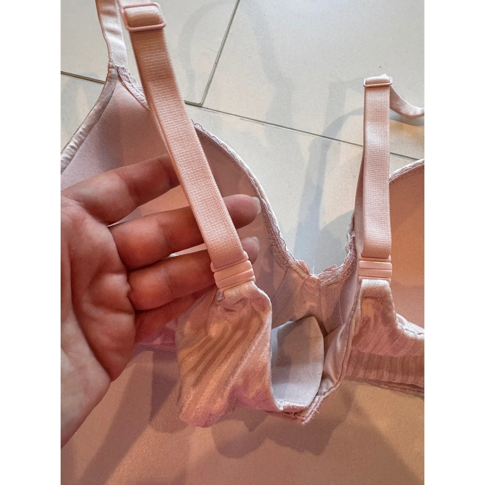 Victoria's Secret Pink‎ Striped Push Up Bra 36C Lightly Padded Adjustable Straps - Image 5