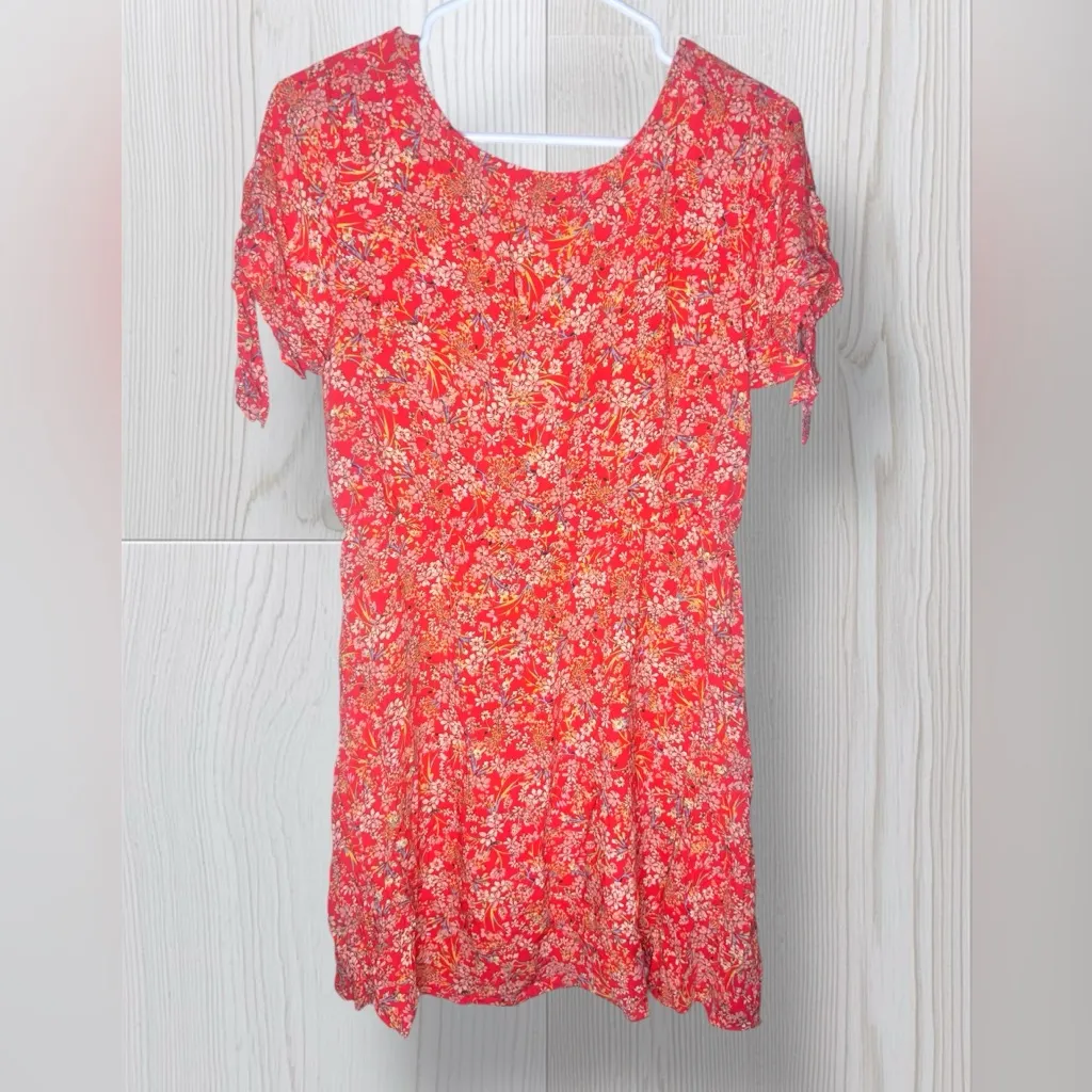 ONEILL Women’s Luciana Tie-Sleeve Ditsy Floral Flowy Dress - Image 2