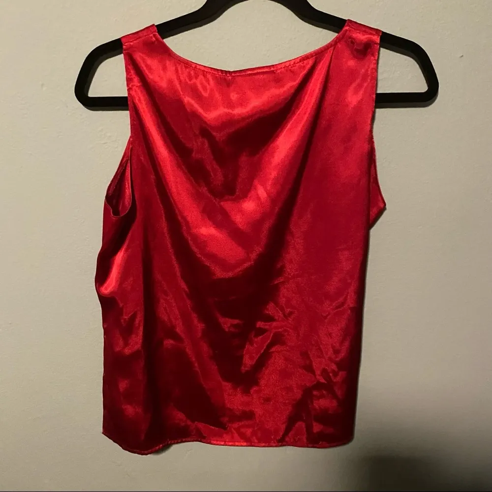 Red Silky Vampire Tank - Image 3