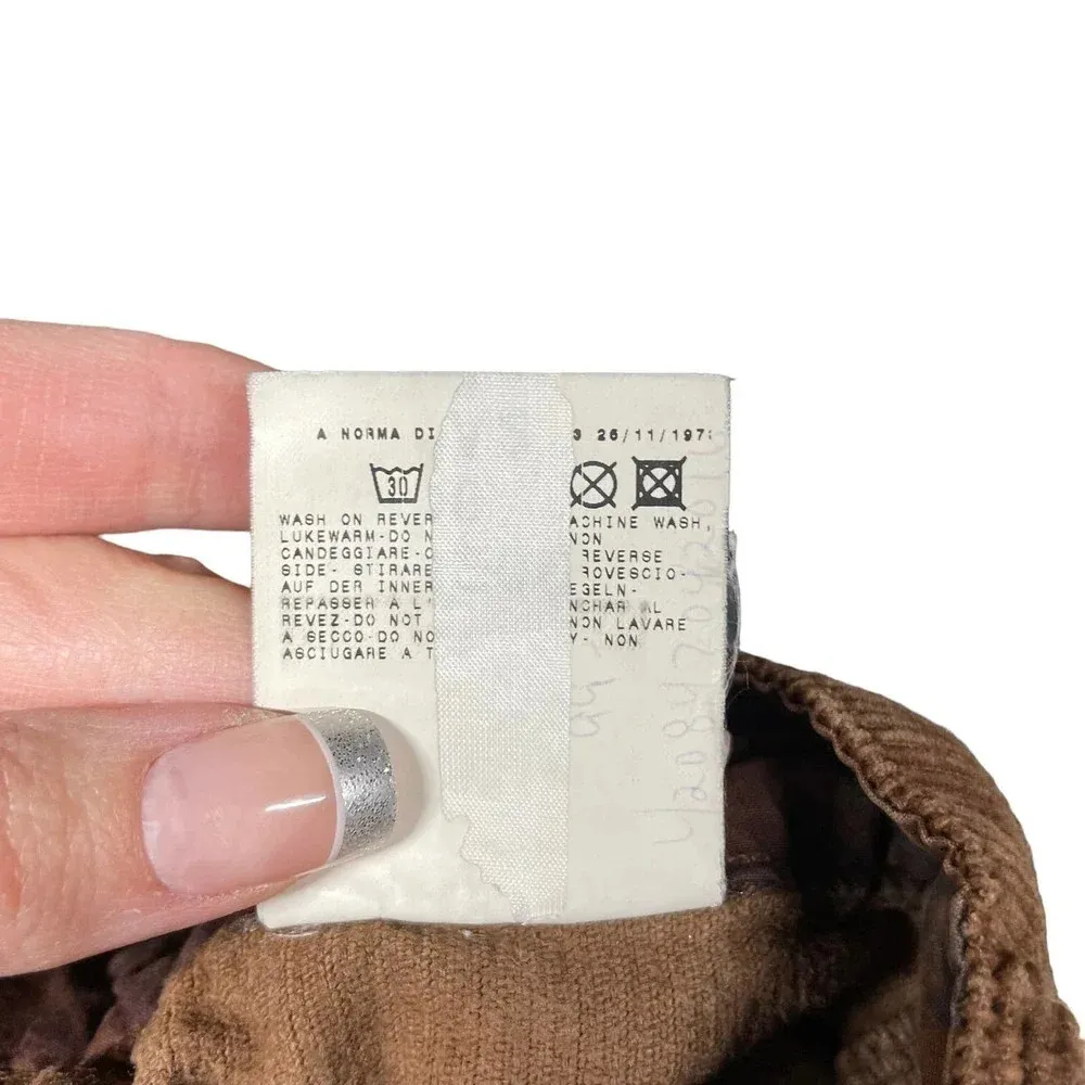 Dolce & Gabbana Lovely Corduroy Brown Straight Y2K Pants Size 40 / 26 - Image 11