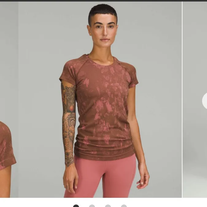 NWT Lululemon swiftly tech short sleeve shirt 2.0 shadow bloom brown brier rose - Image 2