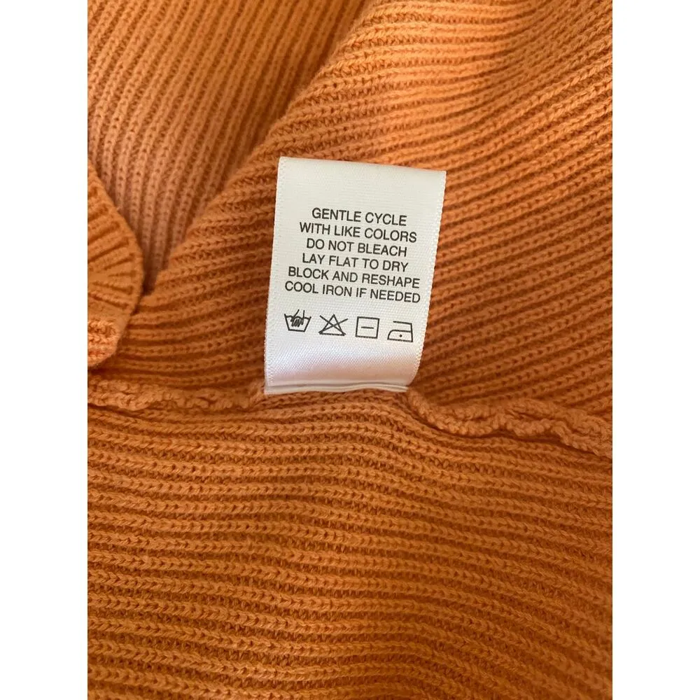 Michael Stars Knit Ombre Dip Dye White Lavender Pink Orange Sweater Medium - Image 7