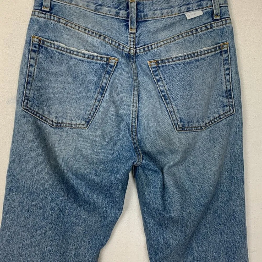 Boyish womens size 26 Tommy jeans in Gilda relaxed raw hem revolve denim distres Blue - Image 11