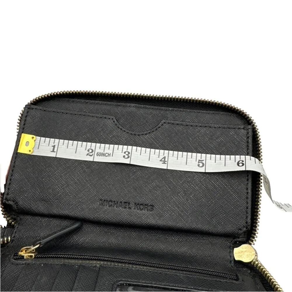 MICHAEL KORS Black Zip Around Wallet - Image 5