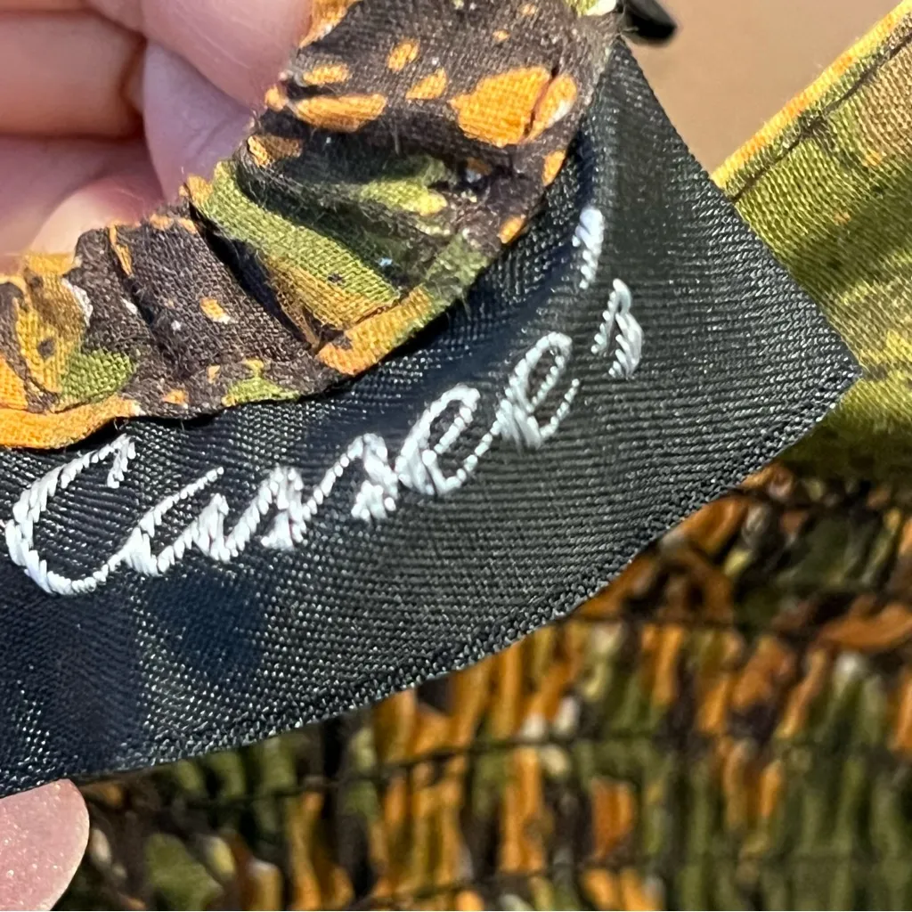 Cassee’s Bohemian Brown Maxi Dress Smocked waist Small Tribal beaded 100% cotton - Image 13