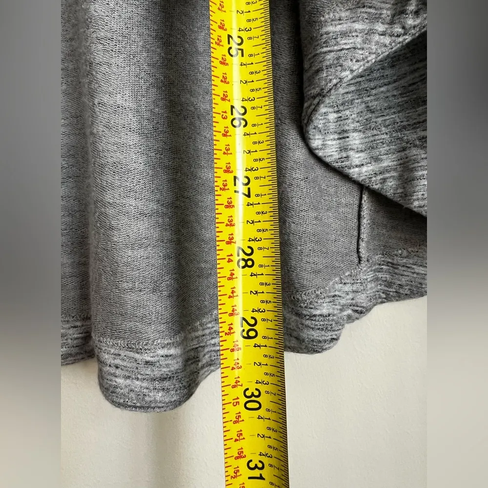 Athleta Nirvana Wear Two Ways Wrap Grey Modal Open Front Cardigan M - Image 5