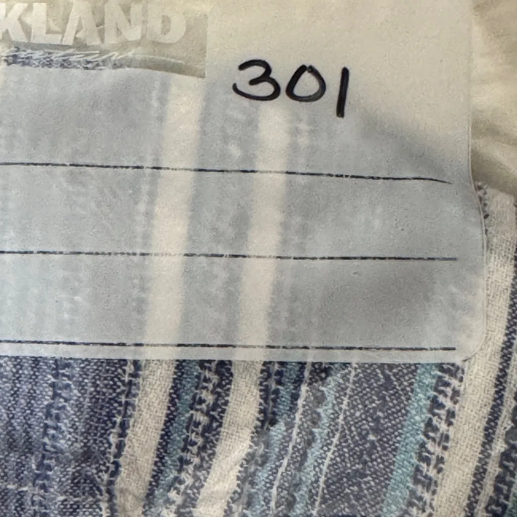 Briggs New York High Waist Blue Striped women’s Shorts size‎ XL linen blend - Image 8