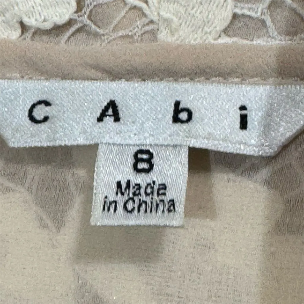 Cabi Lace Blazer Jacket 8 Ivory Floral Sheer Romantic Coquette Soft Goth Cottage - Image 6