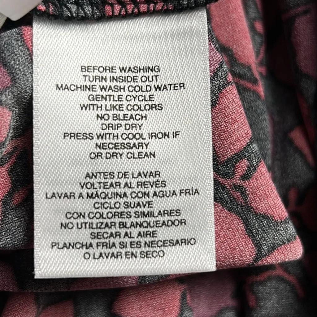 Anne Klein Red and Black Patterned Top Size XL - Image 14