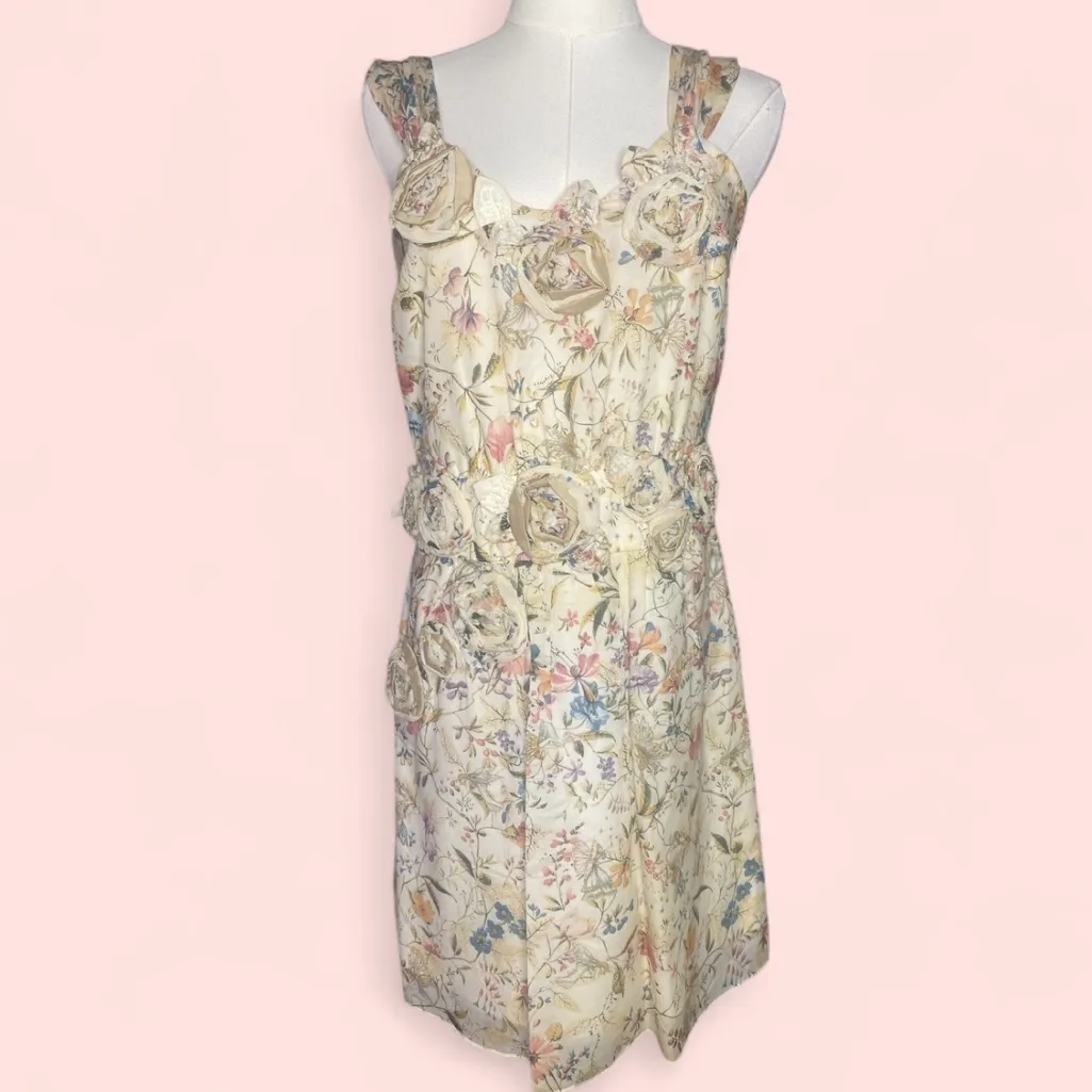 VINTAGE Cris Barros Luxury Brazilian
Designer Floral Wedding Guest
Dress Size S Pink - Image 5