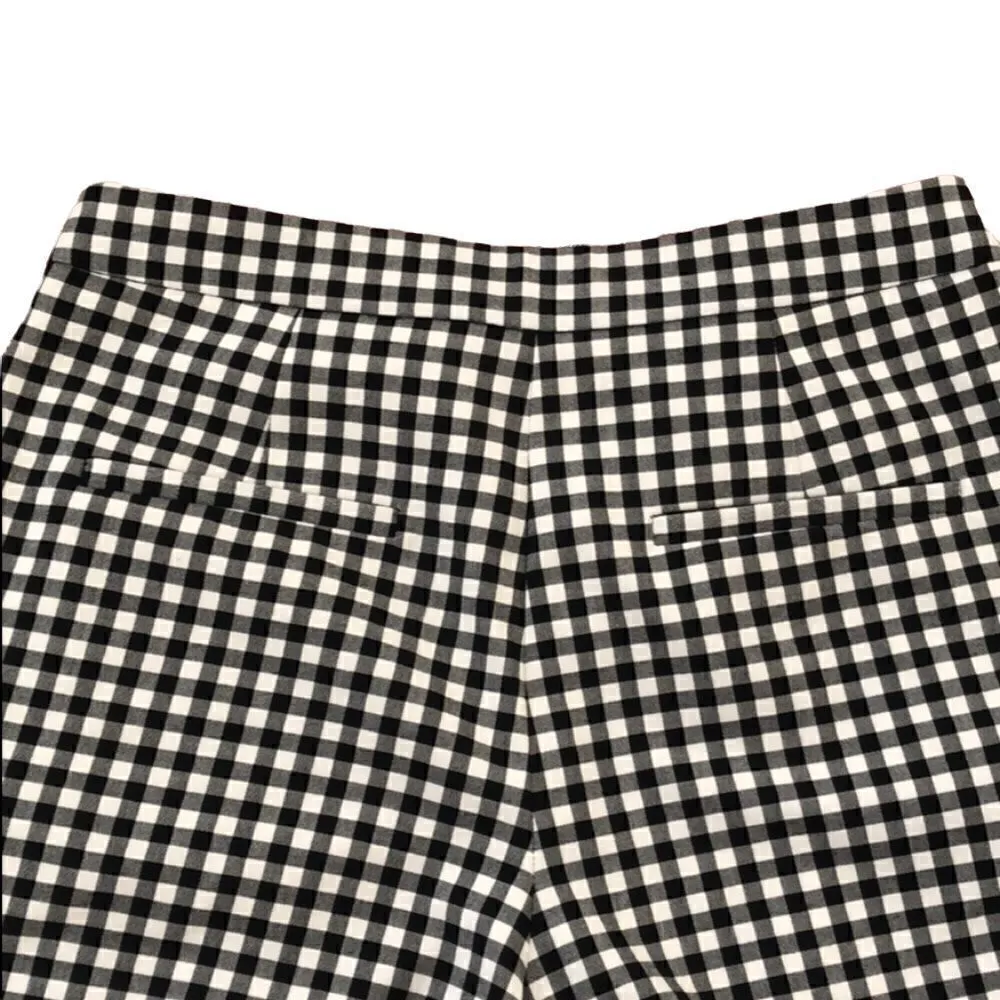 NWOT Zara Gingham Ruffle Pants Small Black White - Image 11
