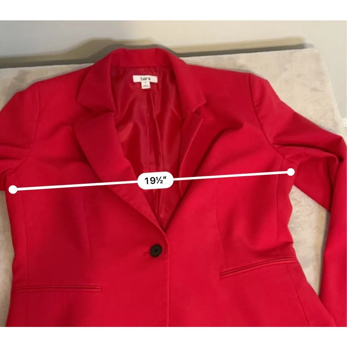 Women’s Bright Red Single Button Blazer Jacket sz12 - Image 5