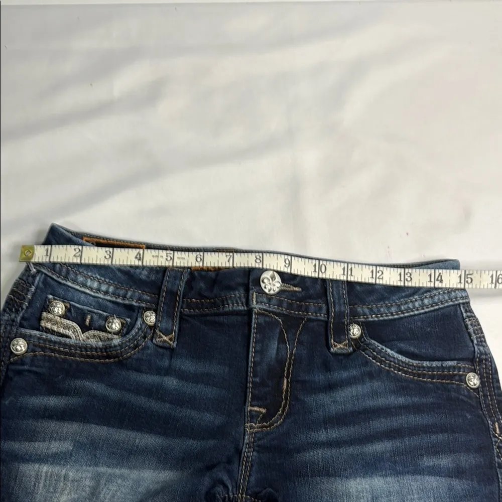 Rock Revival Blue Jean Shorts with Cuffed Hems - Image 4