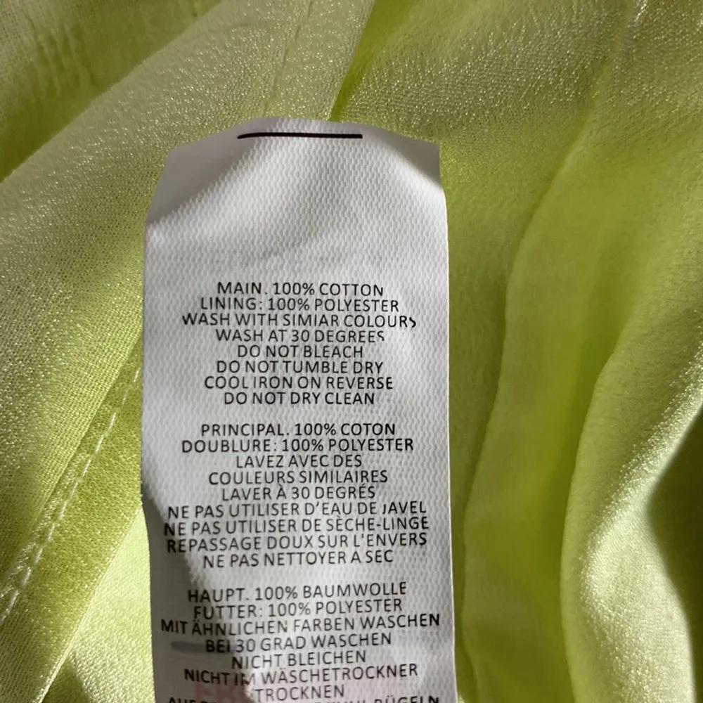 Petite Extreme Collar Shirt Lemon Yellow Mini Dress Size 4 - Image 15