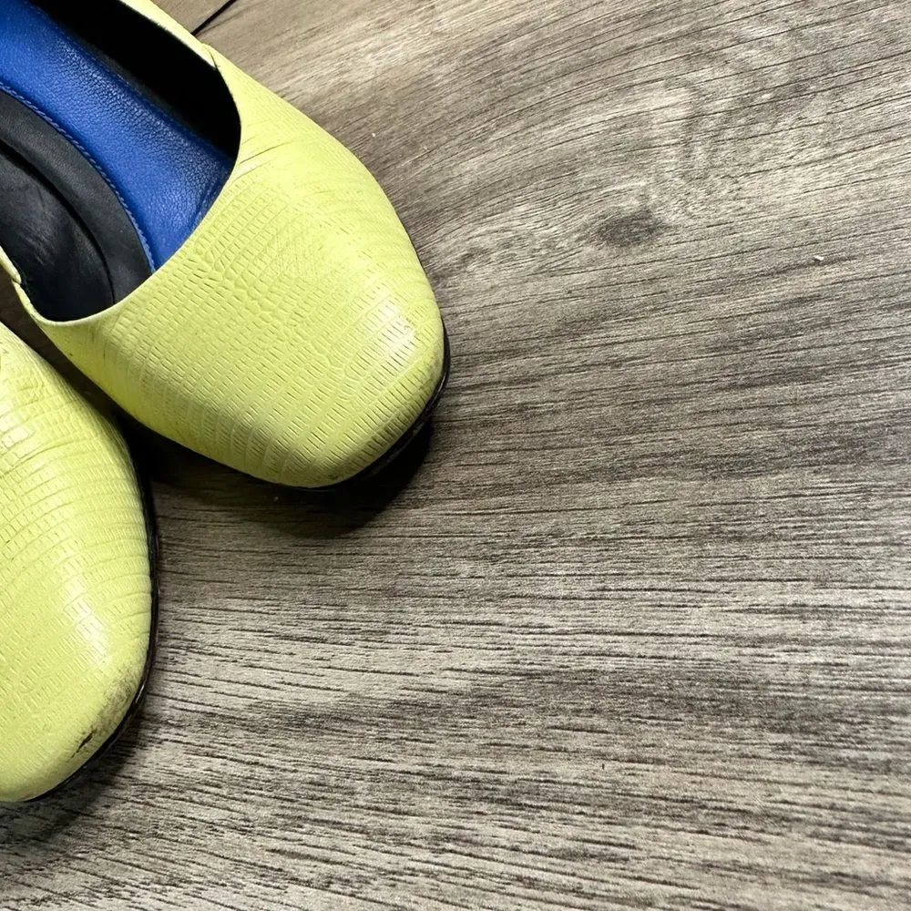 Kenzo Women’s 37 Yellow/Lime Green Heels Size 7 - Image 2