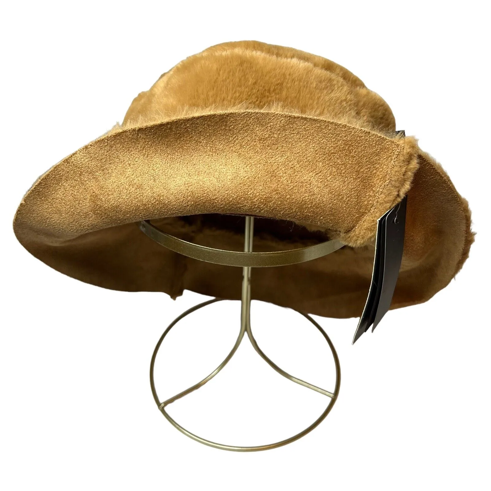 Steve‎ Madden Reversible Faux Fur Suede Bucket Hat Tan New - Image 6