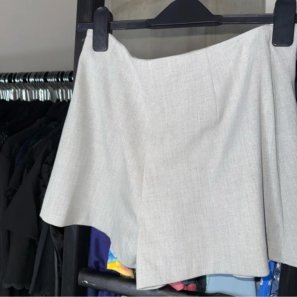 Zara Light Grey Pleated Micro Mini Skort - Image 11